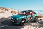 La Renault R4 JP4x4 Concept réinterprète l’esprit plage en version 100 % électrique à l’occasion de Roland Garros 2026. DACIA 